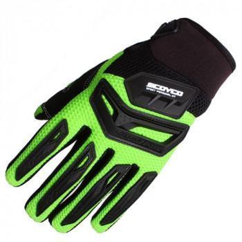 Перчатки кросс Scoyco MX54 Зеленые