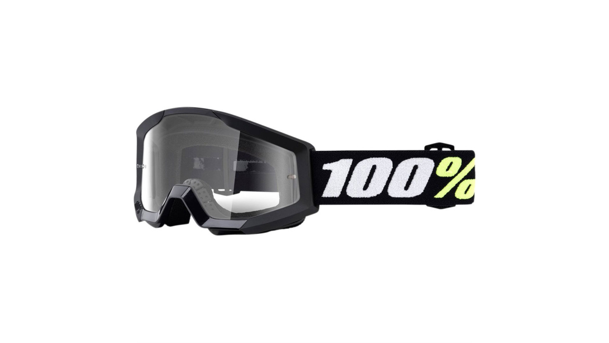 Очки детские 100% Strata Mini Goggle Black / Clear Lens 