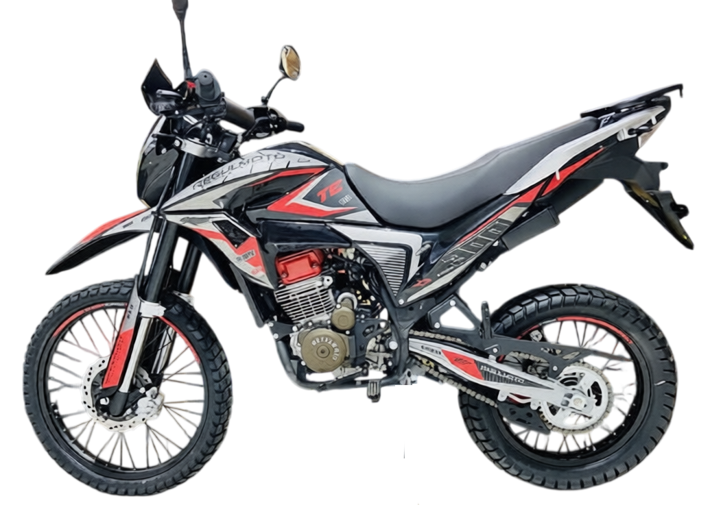 Мотоцикл Regulmoto TE 4 valve oil с ПТС (Черный/ красный)